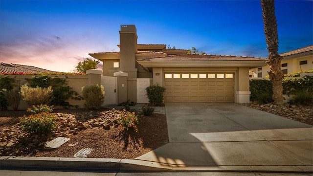 view of front of home featuring a garage