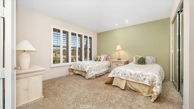 view of carpeted bedroom