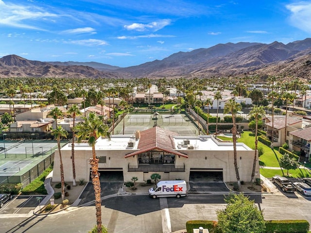 aerial view featuring a mountain view