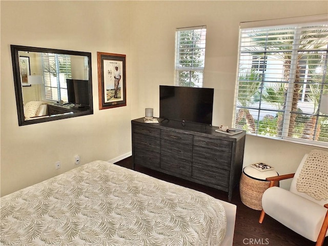 bedroom featuring wood-type flooring