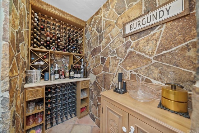 wine room with bar