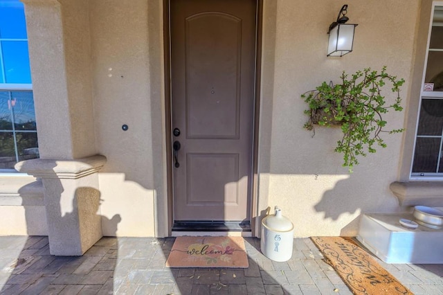 view of doorway to property