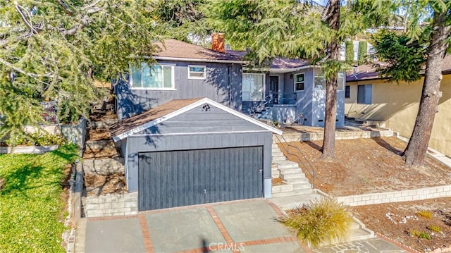 view of front of house featuring a garage