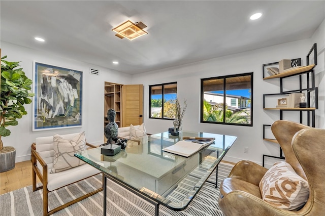 interior space featuring light hardwood / wood-style floors