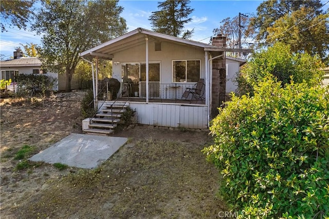 view of front of property with a porch