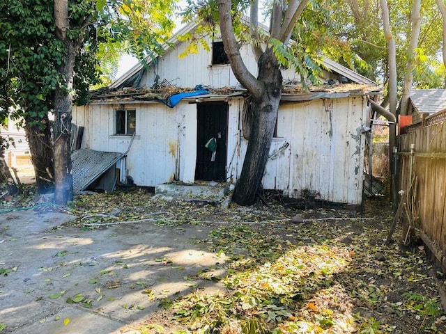 view of back of property