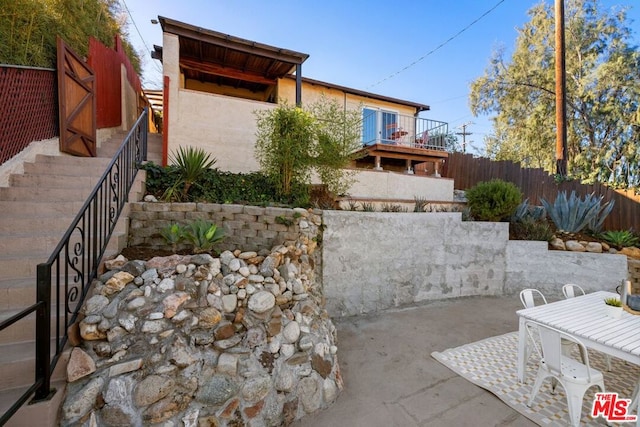 exterior space with a patio area