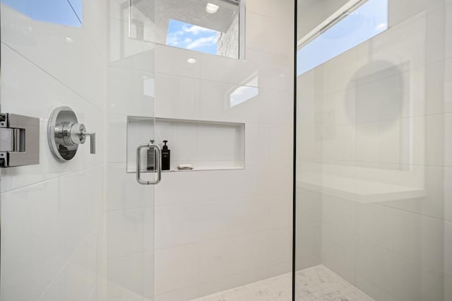 bathroom with an enclosed shower