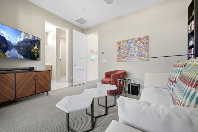 view of carpeted living room