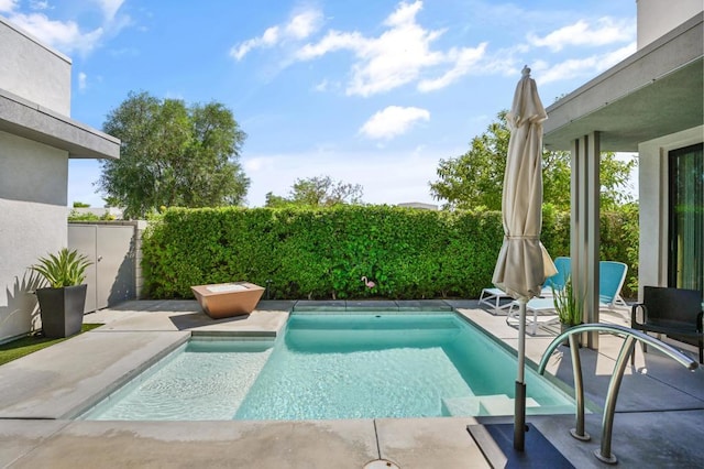 view of pool featuring a patio area