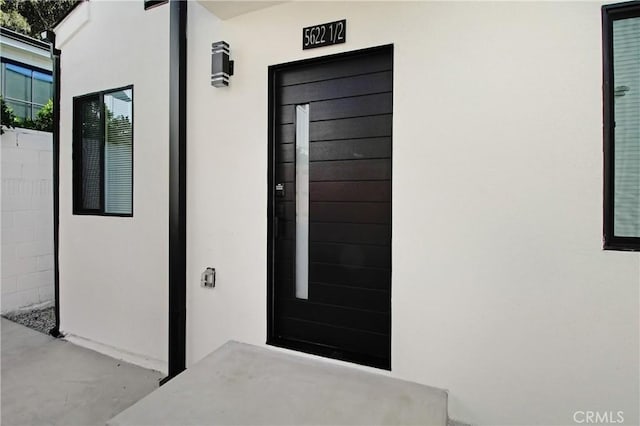 view of doorway to property