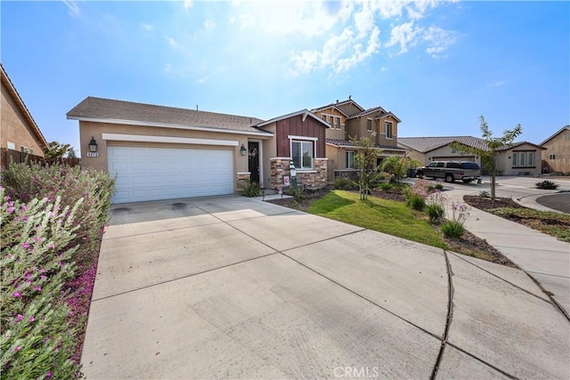 view of front of home featuring a garage