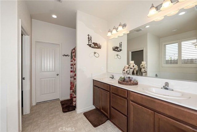 bathroom with vanity