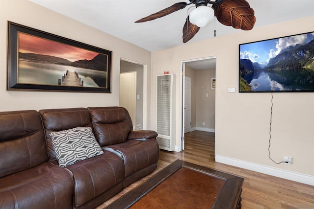 living room featuring hardwood / wood-style floors