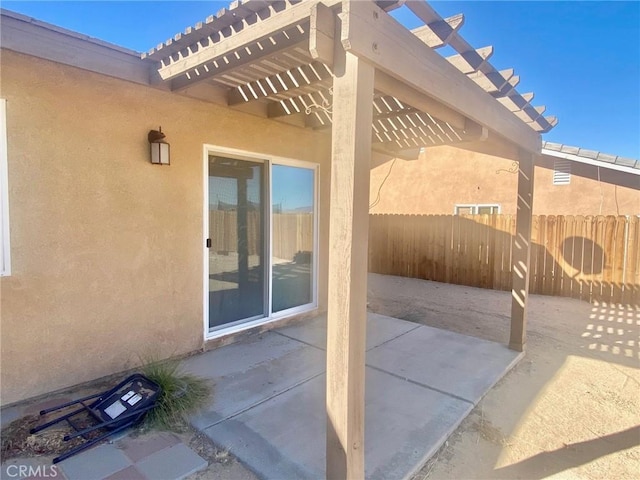 view of patio / terrace with a pergola