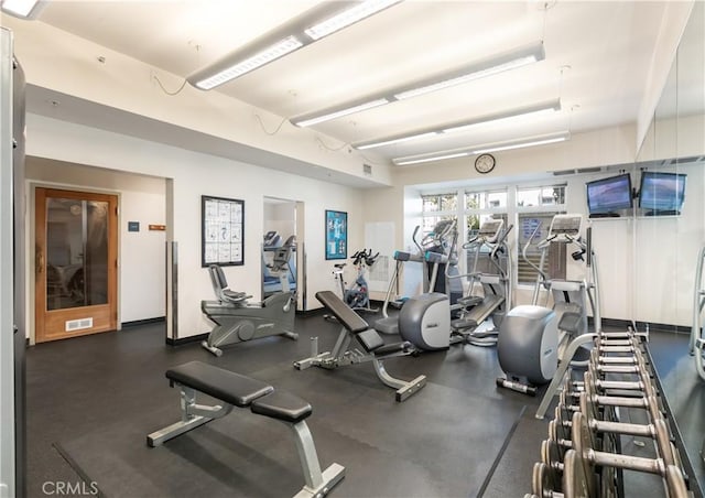 view of exercise room