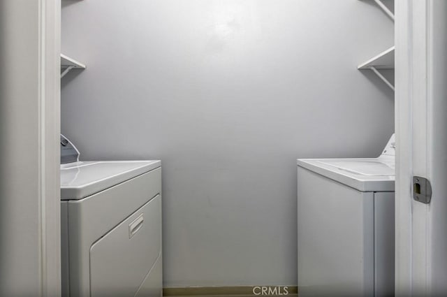 laundry room featuring washer and dryer