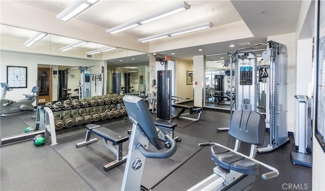 view of exercise room