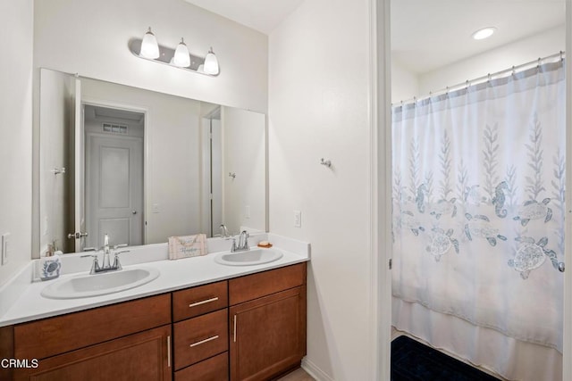 bathroom featuring vanity