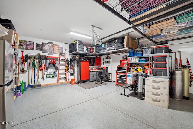 garage featuring a garage door opener