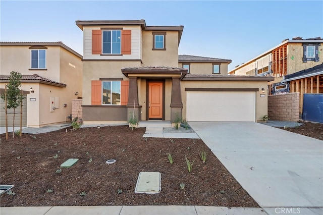 view of front of house featuring a garage