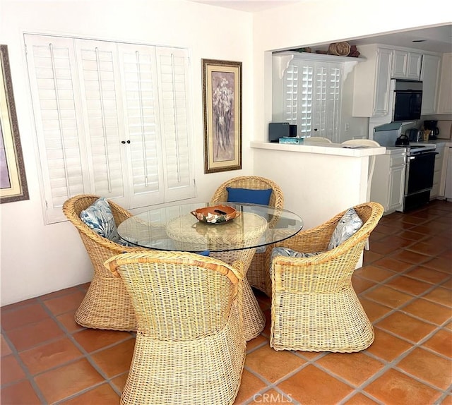 dining area featuring tile patterned floors