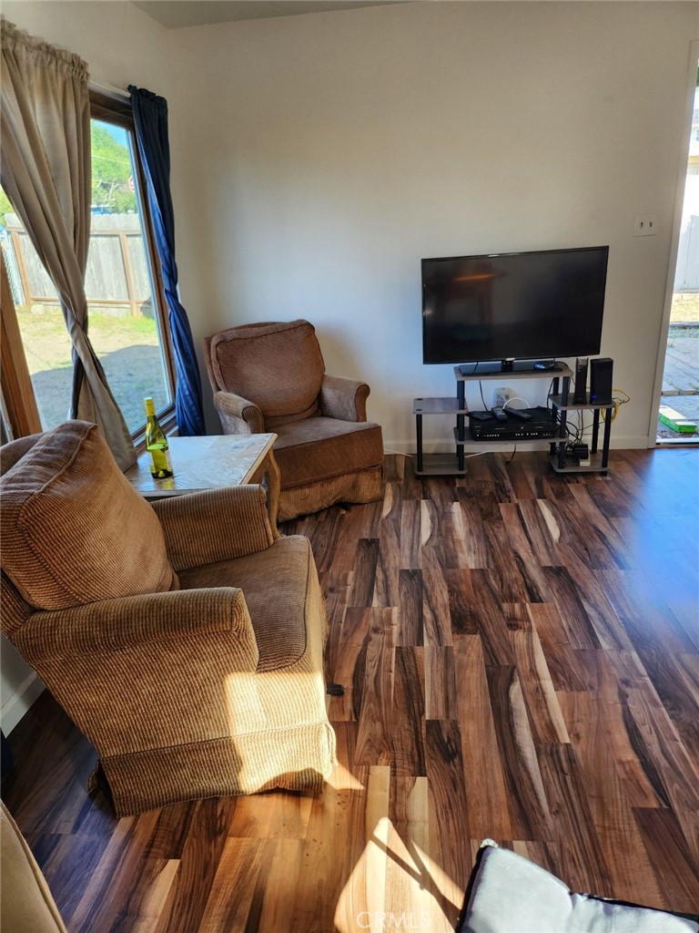 living room featuring wood-type flooring