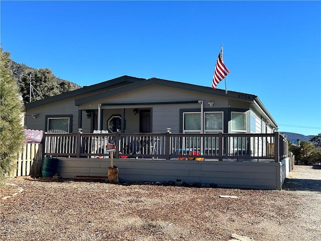 manufactured / mobile home with covered porch