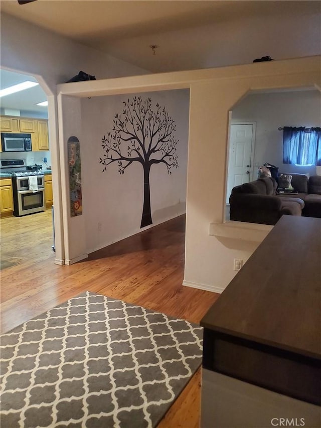 interior space featuring hardwood / wood-style flooring