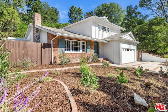 view of front of home featuring a garage