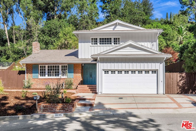 view of front of home featuring a garage