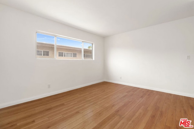 empty room featuring light wood-type flooring