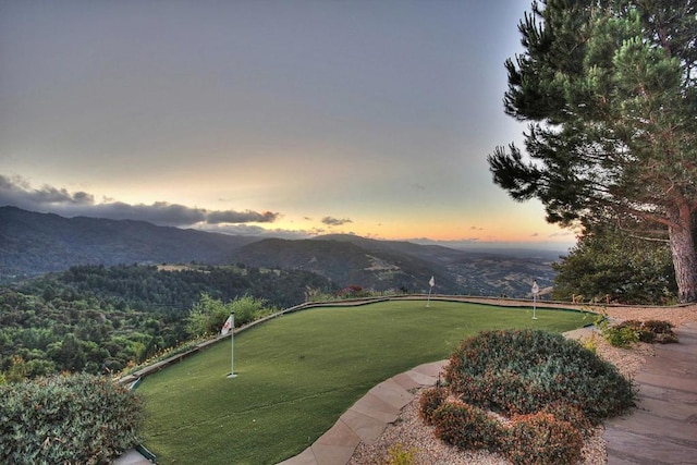 view of property's community with a mountain view