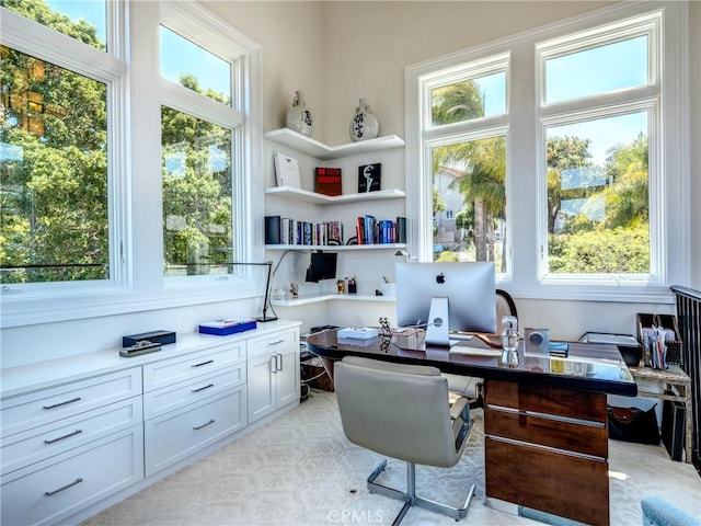 office area with a wealth of natural light