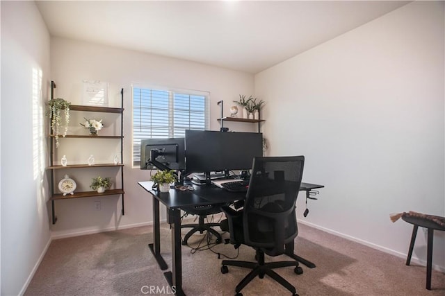 view of carpeted office