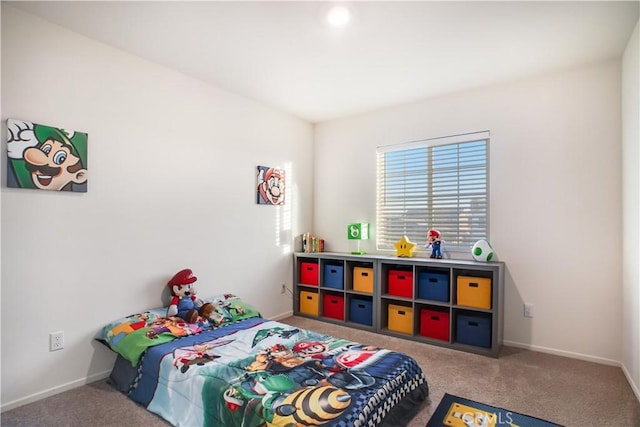 bedroom featuring carpet