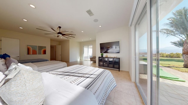 bedroom with ceiling fan