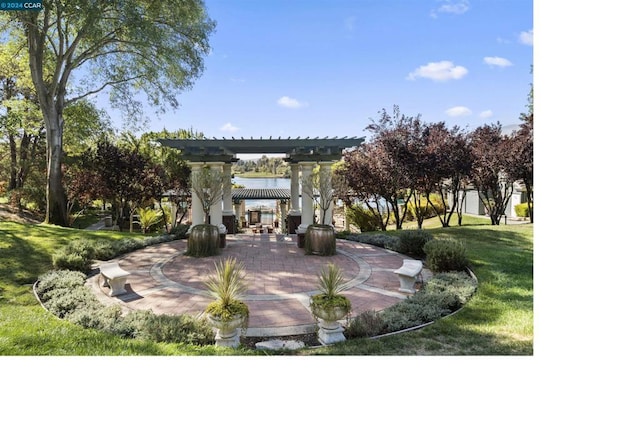 view of patio / terrace with a pergola