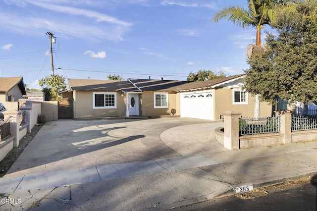 ranch-style house with a garage