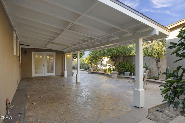 view of patio with french doors