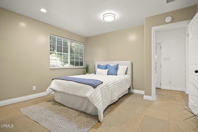 view of tiled bedroom