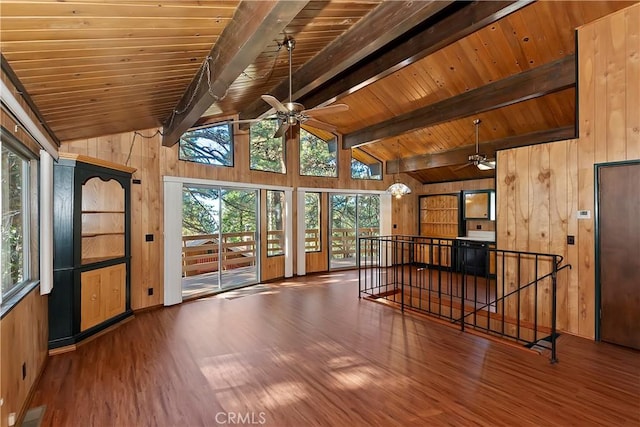 interior space featuring hardwood / wood-style floors and a wealth of natural light