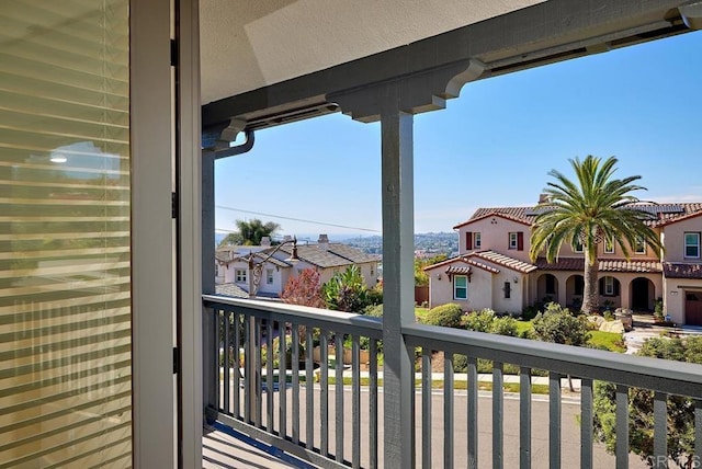 balcony with a residential view