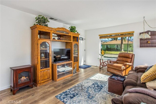 living room featuring hardwood / wood-style flooring