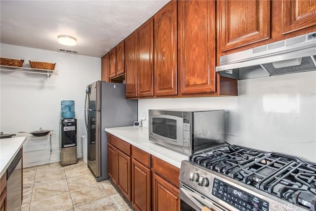 kitchen with stainless steel appliances