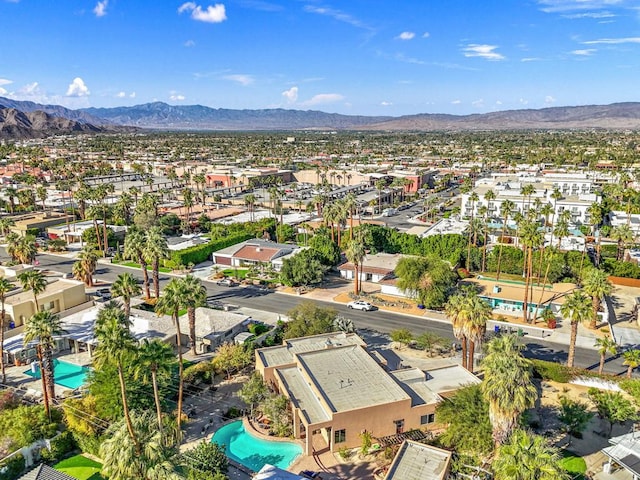 bird's eye view featuring a mountain view