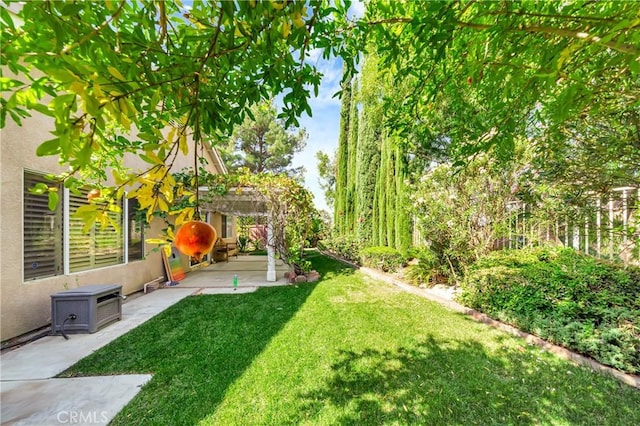 view of yard featuring a patio area