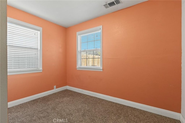 empty room featuring carpet and plenty of natural light