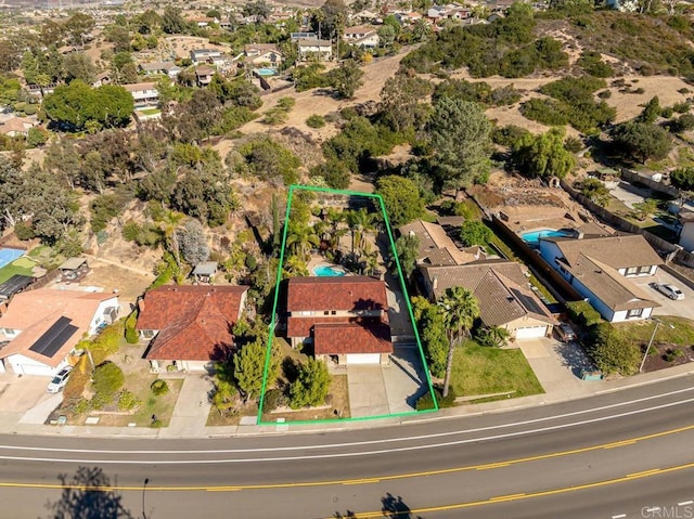 bird's eye view featuring a residential view