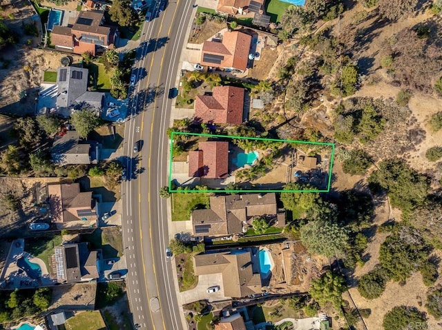 birds eye view of property featuring a residential view